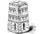 Large house with three stories, Egyptian